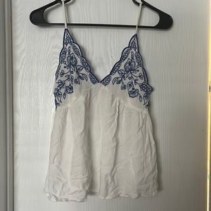 White and Blue Tank Top